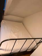 Zwart bedframe 140x200 met lattenbodem, Ophalen, Gebruikt, Zwart, Tweepersoons