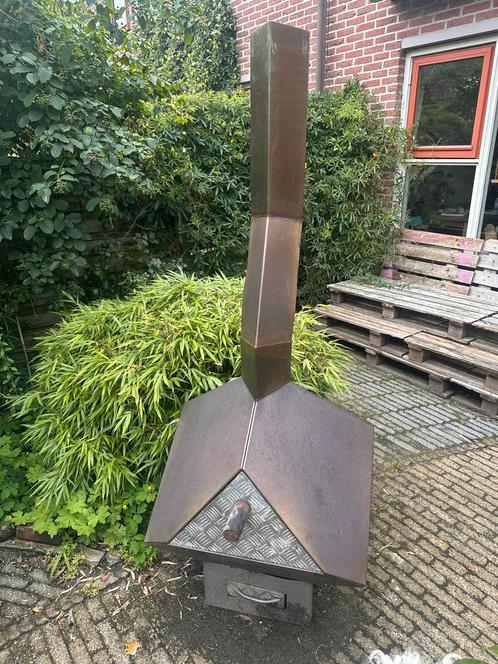 Design tuinhaard RVS, Tuin en Terras, Tuinhaarden, Gebruikt, Ophalen