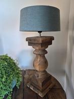 Houten Balusterlamp met Kap - 62 cm, Ophalen, Gebruikt, Landelijk, Stof