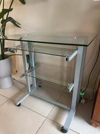 Compact glazen Laptop Bureau / computermeubeltje, Huis en Inrichting, Kasten | Computermeubels, Ophalen, 70 tot 120 cm, 40 tot 80 cm