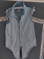 &denim blouse gilet maat 128 €3, Ophalen of Verzenden, Gebruikt, Jongen, Overhemd of Blouse