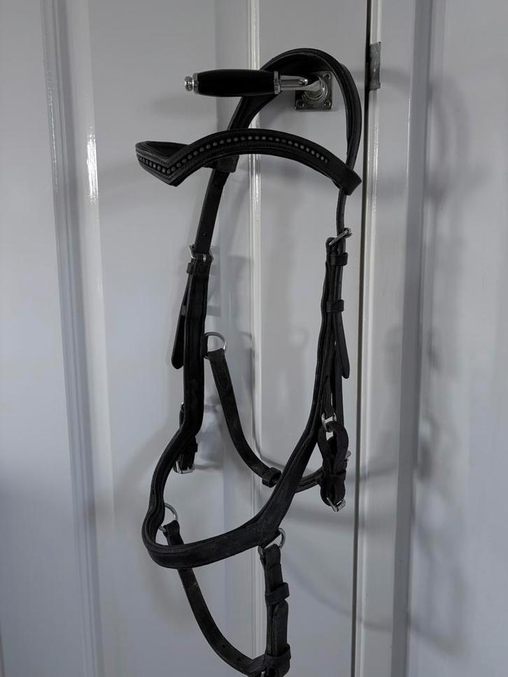 Rambo Micklem Competition hoofdstel – zwart – maat Cob, Dieren en Toebehoren, Paarden en Pony's | Hoofdstellen en Tuigage, Zo goed als nieuw