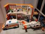 Playmobil kinderziekenhuis, ambulance en helicopter, Kinderen en Baby's, Speelgoed | Playmobil, Ophalen of Verzenden, Gebruikt