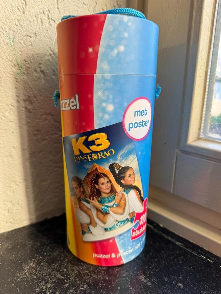 Puzzel + Poster Dans van de Farao (K3), Kinderen en Baby's, Speelgoed | Kinderpuzzels, Nieuw, 4 tot 6 jaar, Meer dan 50 stukjes