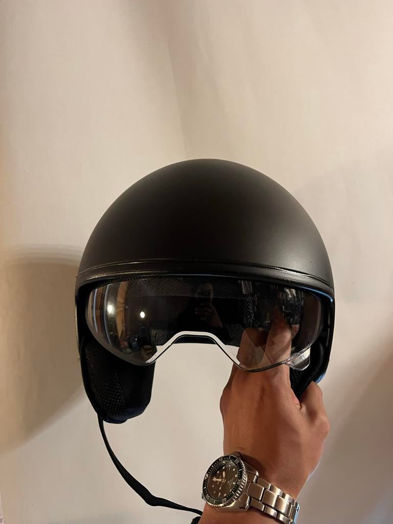 Scooterhelm / Motorhelm te Koop – Maat L – €50, Fietsen en Brommers, Brommerhelmen, Ophalen of Verzenden, Zo goed als nieuw, Large