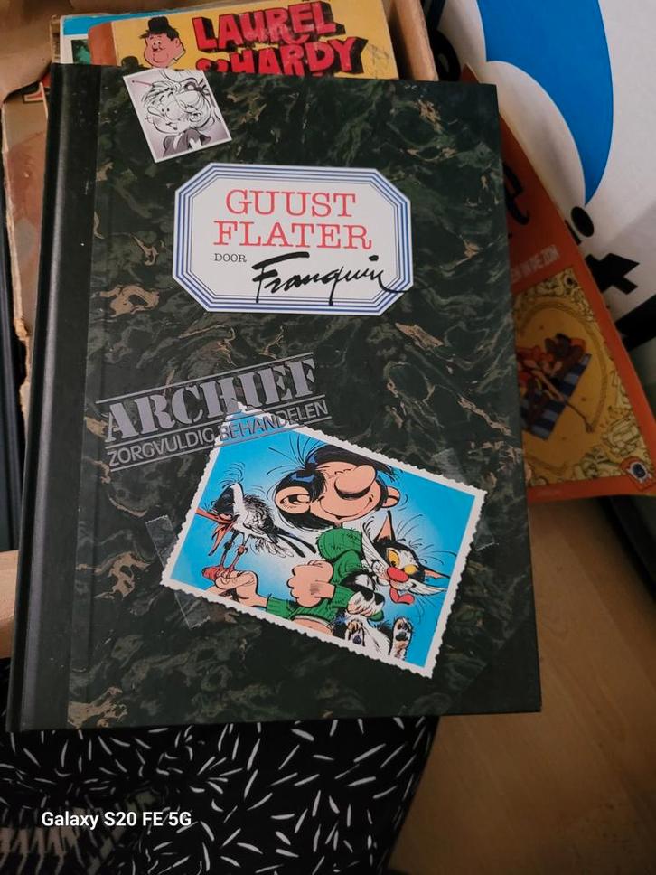Guust Flater door Franquin - Archief Zorgvuldig Behandelen, Boeken, Stripboeken, Gelezen, Eén stripboek, Ophalen of Verzenden