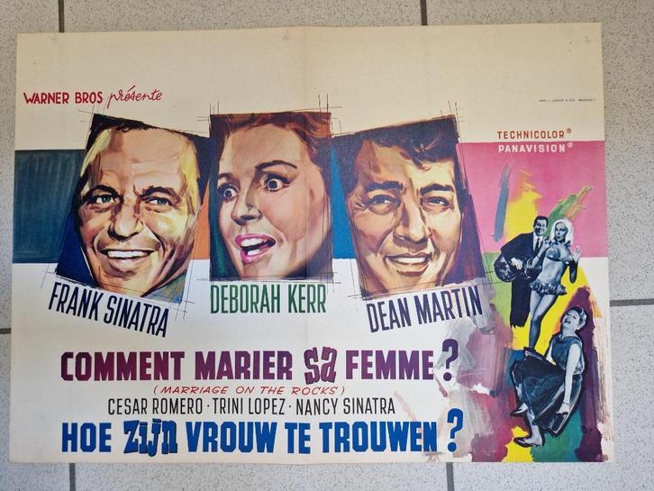 filmaffiche Dean Martin Marriage On The Rocks filmposter, Verzamelen, Posters, Zo goed als nieuw, Film en Tv, A1 t/m A3, Rechthoekig Liggend