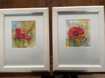 Aquarel Schilderijen - Rode Papavers, Ophalen of Verzenden