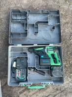 Hitachi DH24DV Accu Boorhamer met 2 Accu's, Doe-het-zelf en Verbouw, Ophalen, Boor- en/of Breekhamer, Klopboormechanisme, Gebruikt