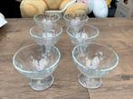 6 nieuwe glazen ijscoupes 11x10cm geen schade, Ophalen, Glas of Glazen, Nieuw, Glas