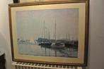 Claude Monet 1840-1926 Plasgezicht Zeil/Vrachtschepen/Pers, Ophalen