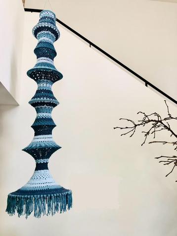 Fisherman’s lamp in blauw tinten. (Recycled denim ) beschikbaar voor biedingen