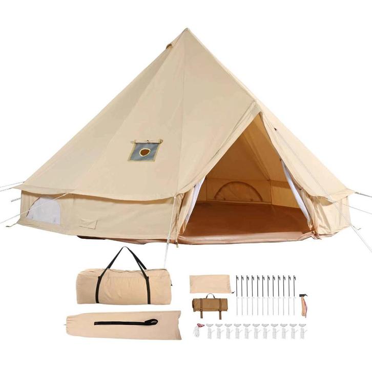 Bell Tent 4 meter TC Katoen, Caravans en Kamperen, Tenten, tot en met 6, Nieuw, Verzenden