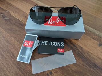 Ray Ban Aviator Large Metal - Black / Green beschikbaar voor biedingen