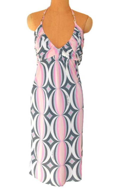 Atos Lombardini zomers jurkje, roze, Mt. M, Kleding | Dames, Jurken, Zo goed als nieuw, Maat 38/40 (M), Roze, Onder de knie, Verzenden