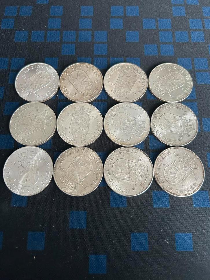 10 Gulden 1973 - Juliana Jubileummunt, Postzegels en Munten, Munten | Nederland, Losse munt, 10 gulden, Koningin Juliana, Zilver