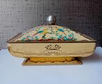 vintage blikken doos met paradijsvogels, Verzamelen, Blikken, Ophalen of Verzenden, Gebruikt, Overige