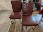 5 eetkamerstoelen Bert Plantagie, Huis en Inrichting, Stoelen, Ophalen, Gebruikt, Bruin, Leer