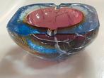 Vintage glazen Murano asbak blauw/paars, Antiek en Kunst, Antiek | Glas en Kristal, Ophalen of Verzenden