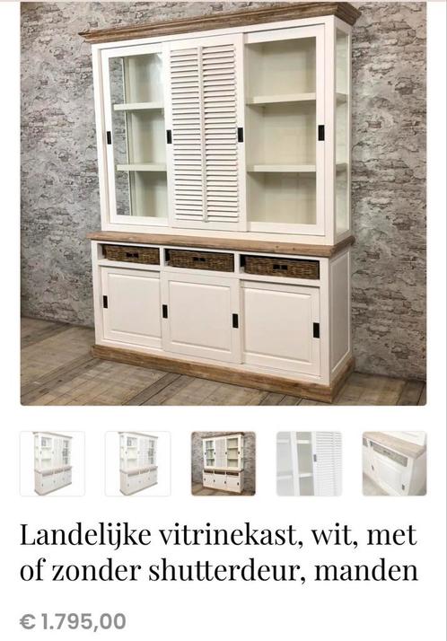 Landelijke buffet kast met schutter deuren, Huis en Inrichting, Kasten | Buffetkasten, Zo goed als nieuw, 150 tot 200 cm, 25 tot 50 cm