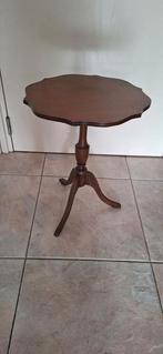 Leuk houten vintage barok bijzettafeltje tafel bijzet, Minder dan 55 cm, Gebruikt, Rond, Hout