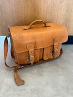 Vintage Ruitertassen schooltas – jaren ’90 – cognac leer, Sieraden, Tassen en Uiterlijk, Tassen | Schooltassen, Gebruikt, Bruin
