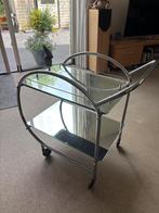 Art deco trolley met spiegelblad, Ophalen, Gebruikt, 55 tot 75 cm, Overige vormen