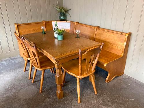 XL Duitse eethoek Oostenrijkse eetset tiroler zithoek Alpen, Huis en Inrichting, Complete eetkamers, Gebruikt, Ophalen of Verzenden