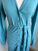 King Louie maat L turquoise lang vest 351, Kleding | Dames, Truien en Vesten, Blauw, Maat 42/44 (L), Ophalen of Verzenden, Zo goed als nieuw