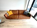 3-zits bank bruin cognac / 3-seater sofa brown cognac, Ophalen, Driepersoons, Zo goed als nieuw, Rechte bank