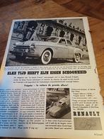Advertentie van Renault Fregate 1954, Verzamelen, Ophalen of Verzenden, Zo goed als nieuw, Auto's