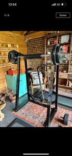 Squat Rek met Gewichten, Ophalen of Verzenden, Gebruikt, Benen, Halterset