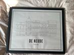 Wijck print De Neude + mooie dikke zwarte kijst, Huis en Inrichting, Ophalen, Zo goed als nieuw, Print, Minder dan 50 cm
