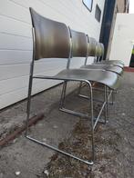 12 Stapelstoelen koppelbaar GF 40/4 David Rowland, Ophalen, Mid century vintage, Gebruikt, Bruin