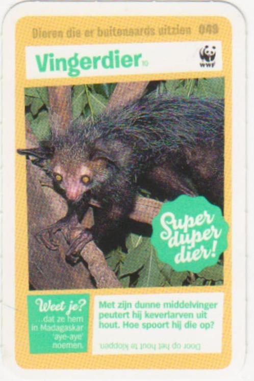 Super dieren no.49 Vingerdier [2701]  [VeOvSu], Verzamelen, Supermarktacties, Albert Heijn, Ophalen of Verzenden