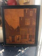 Straatje v vermeer houtsnijwerk, Ophalen of Verzenden