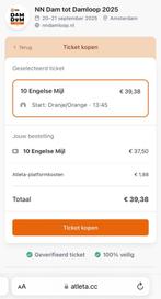 Startbewijs Dam tot Damloop 2025, Overige merken, Overige typen, Nieuw, Ophalen of Verzenden