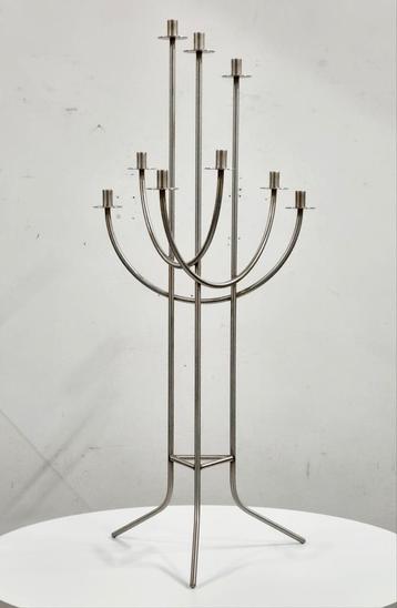  Grote vloer design kandelaar van massief staal -140 cm hoog beschikbaar voor biedingen