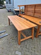 Buiten tafels eiken en  hardhouten, Ophalen, Zo goed als nieuw, Rechthoekig, Hout