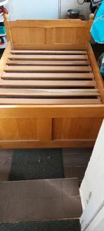 Eiken bed 140x200 - Tweepersoons, Huis en Inrichting, Ophalen, Gebruikt, Bruin, Klassiek
