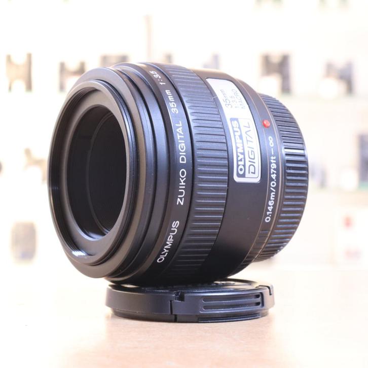 Olympus Zuiko 35mm f3.5 Macro FT mount (Harderwijk), Audio, Tv en Foto, Fotografie | Lenzen en Objectieven, Gebruikt, Groothoeklens