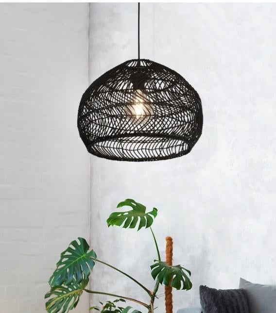 By Fonq Tulum Hanglamp Zwart, Ophalen of Verzenden, Nieuw, Metaal, Minder dan 50 cm