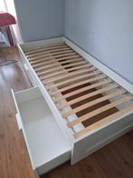 IKEA BRIMNES eenpersoonsbed + LURÖY lattenbodem, Ophalen, Gebruikt, 90 cm, Eenpersoons