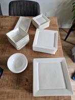 Wit vierkant servies, Ophalen, Zo goed als nieuw, Porselein