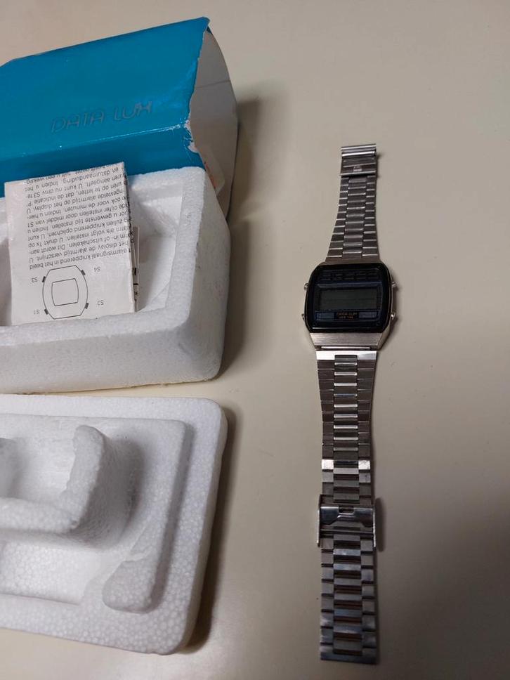 DATA-LUX 148 VINTAGE UIT 1985 30JAAR OUD ZIE BESCHRIJVING, Sieraden, Tassen en Uiterlijk, Horloges | Antiek, Overige merken, Staal