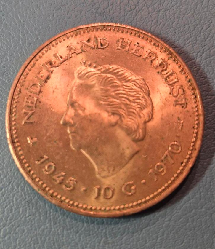 1945 - 1970 Zilveren 10 Gulden - Juliana Herdenkingsmunt, Postzegels en Munten, Munten | Nederland, Losse munt, 10 gulden, Koningin Juliana