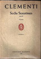 B4 bladmuziek clementi zes sonaten, Ophalen of Verzenden, Gebruikt, Artiest of Componist, Klassiek