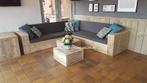 Luxe steigerhouten hoekbank bank Loungebank SHOWROOM OPEN, Bank, Steigerhout, Nieuw, Ophalen of Verzenden