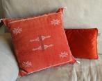 Sabra kussen - oranje/brick, Ophalen of Verzenden, Zo goed als nieuw, Oranje, Vierkant