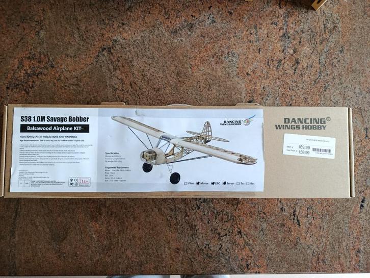 Savage Bobber RC vliegtuig balsa bouwdoos Dancing Wings, Hobby en Vrije tijd, Modelbouw | Vliegtuigen en Helikopters, Nieuw, Vliegtuig